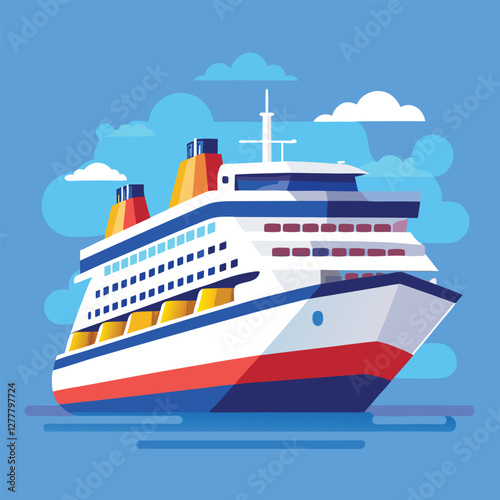 cruise ship vector