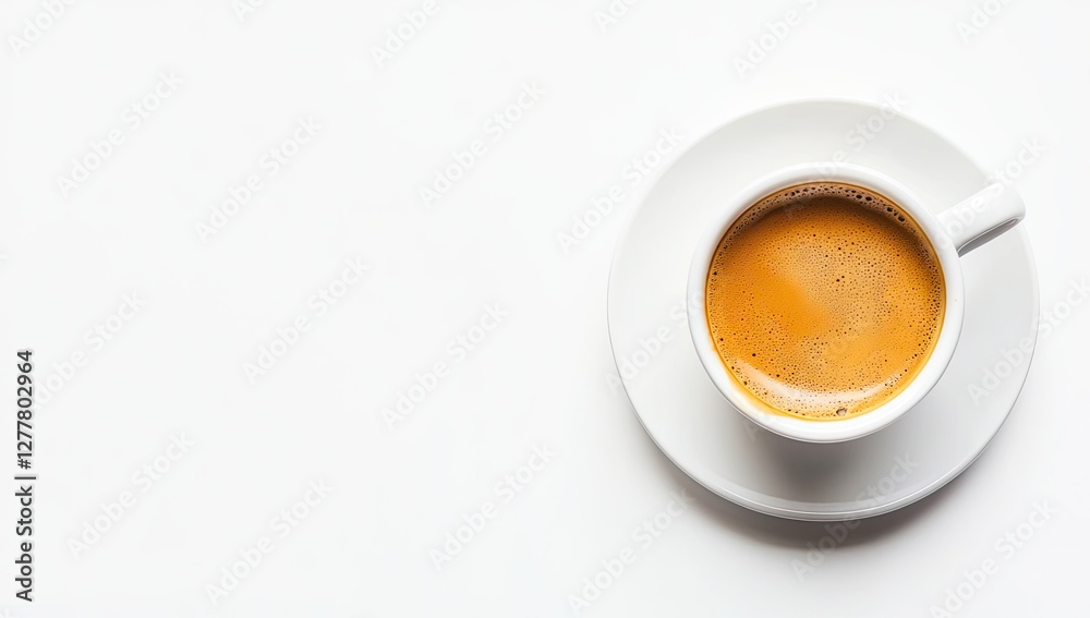 Espresso coffee cup on white background Espresso coffee cup on white background