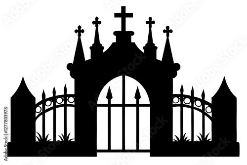 Gothic cemetery gate