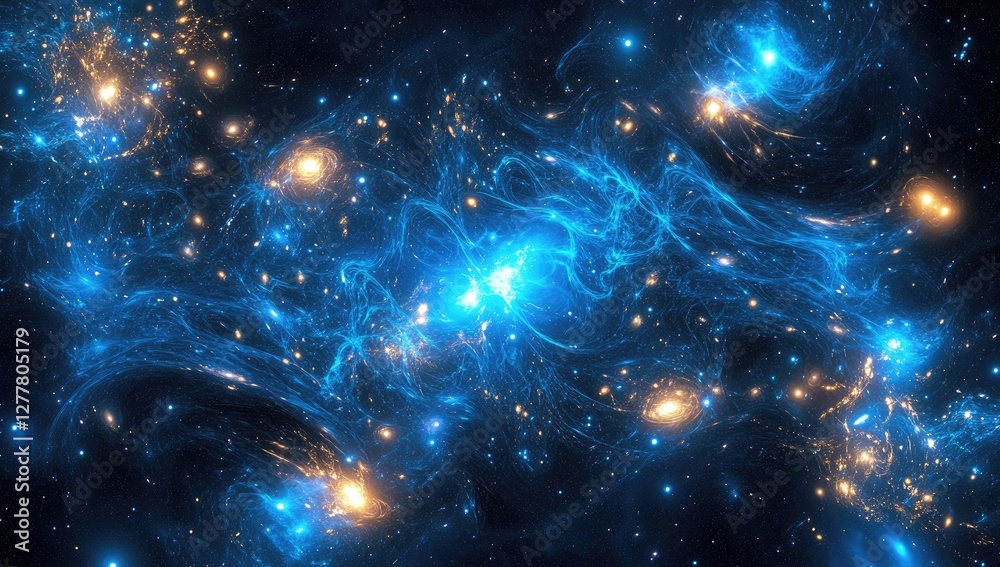 Fototapeta premium Cosmic Nebulae, swirling galaxy, deep space, celestial formations