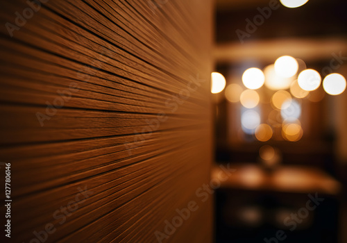 Warm Brown Wooden Wall Paneling Interior Design Texture