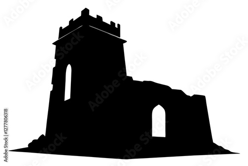silhouette of the castle