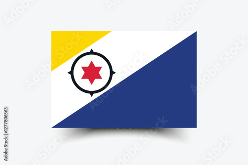 Flag of Caribisch Nederland. Caribisch Nederland flag official colors and proportion digital vector illustration