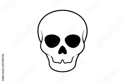 human skull isolated on white