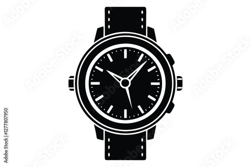 wrist watch vector illustration on white background