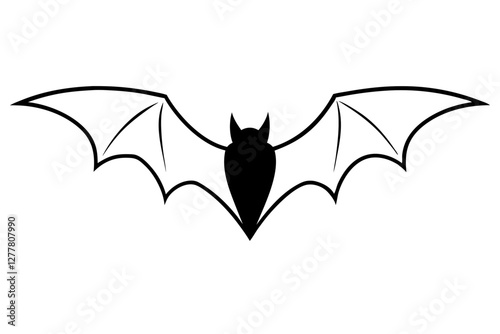 bat on white background