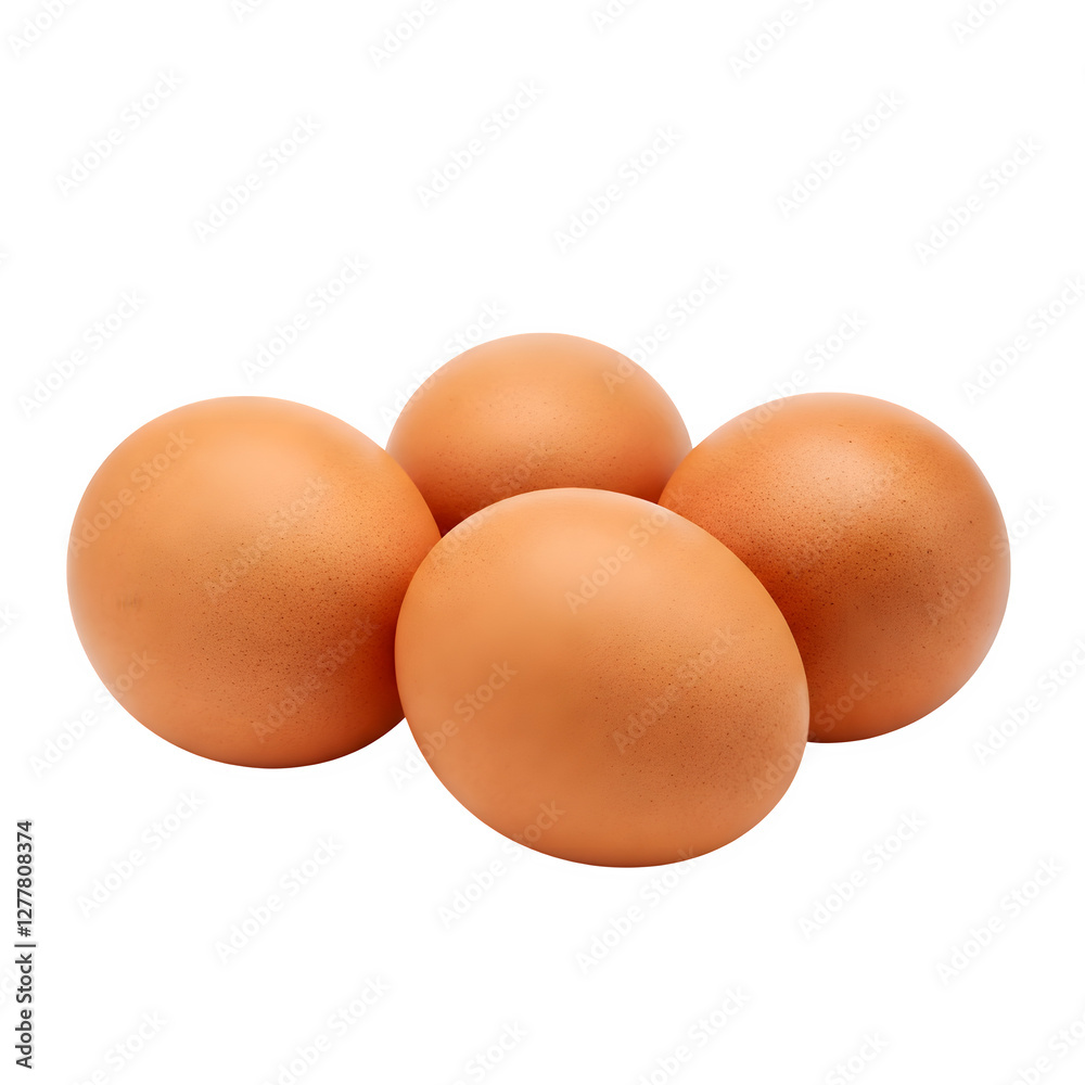 brown eggs sitting alone on a white background, captured in a studio shot. PNG brown eggs sitting alone on a white background, captured in a studio shot. PNG