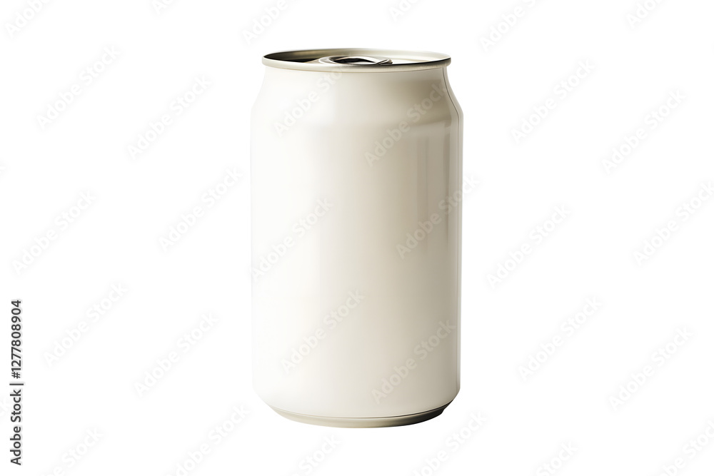 Aluminum milky white soda can isolated on cut out PNG or transparent background. Realistic bottle drink template pattern. Composition suitable for advertising and brand purposes. Aluminum milky white soda can isolated on cut out PNG or transparent background. Realistic bottle drink template pattern. Composition suitable for advertising and brand purposes.