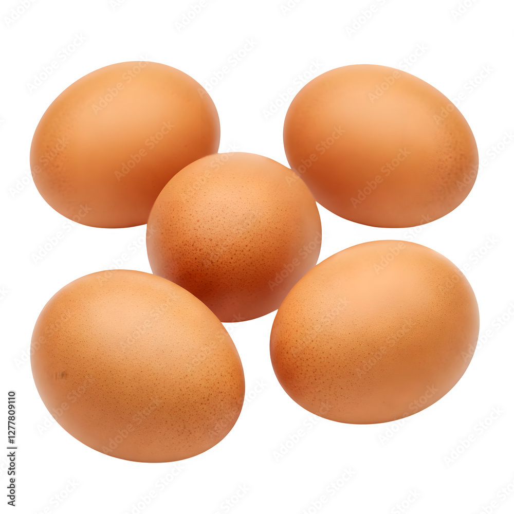 brown eggs sitting alone on a white background, captured in a studio shot. PNG brown eggs sitting alone on a white background, captured in a studio shot. PNG