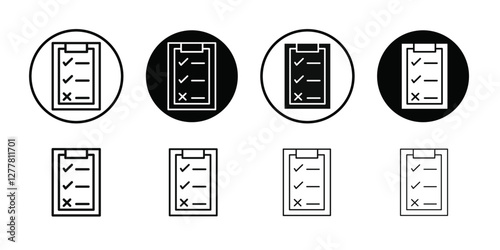 assessment icon Vector flat thin line illustration