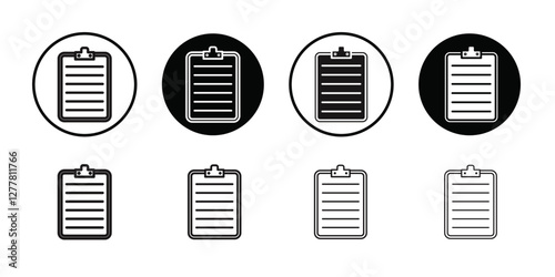 Assignment icon Vector flat thin line illustration