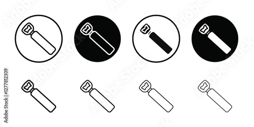 bottle opener icon Vector flat thin line illustration