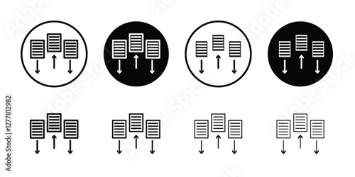 case priority icon Vector flat thin line illustration