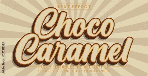 Choco caramel font Text effect editable