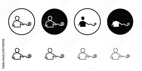 Debt holders icon Vector flat thin line illustration