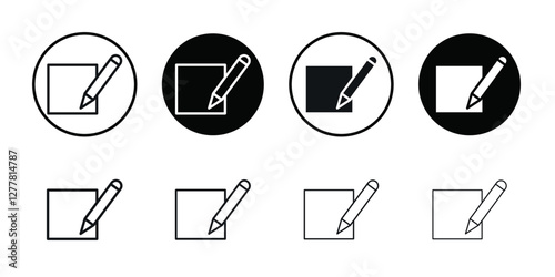 Edit Image Icon Vector flat thin line illustration