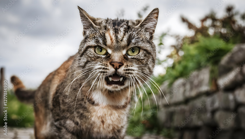 Fototapeta premium 怒っている猫