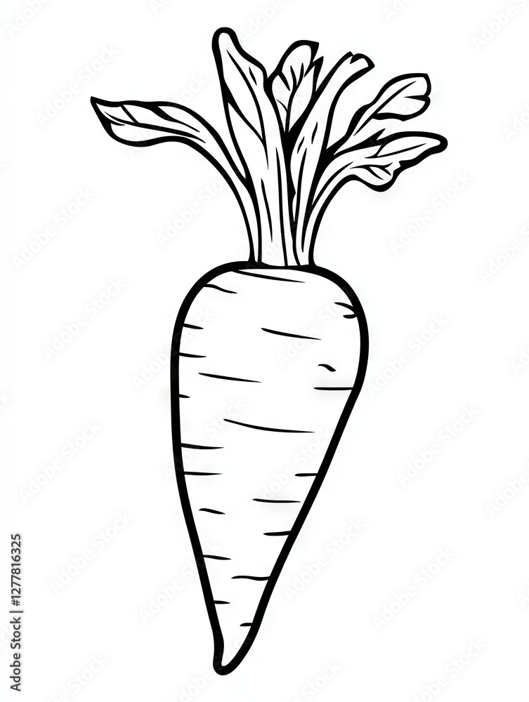 Fresh Organic Carrot Vegetable Line Drawing Illustration Healthy Food Concept Fresh Organic Carrot Vegetable Line Drawing Illustration Healthy Food Concept