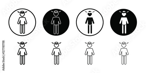 Nervous breakdown icon Vector flat thin line illustration