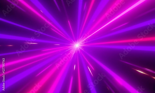 Light speed journey with vibrant purple and magenta tones