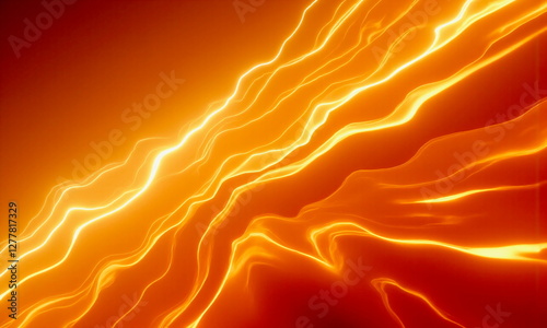 Light speed journey with warm tones of orange and gold