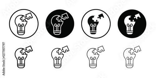 Problem solving skills icon Vector flat thin line illustration