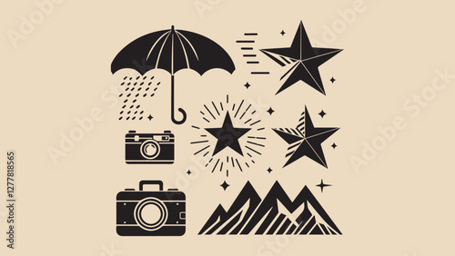 travel and tourism icons 