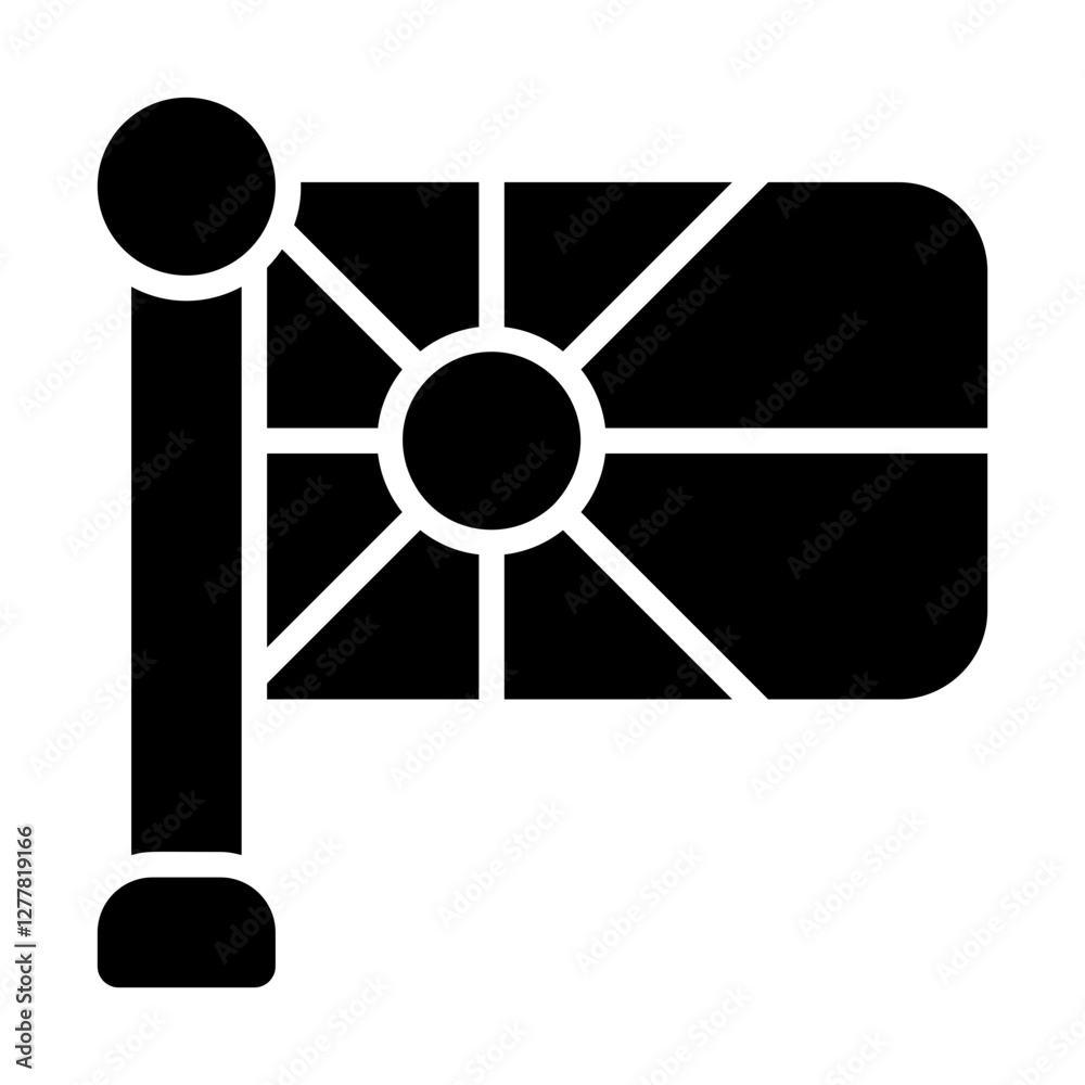 Japanese Flag Solid Icon