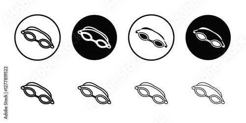 Swimming Glasses icon Vector flat thin line illustration