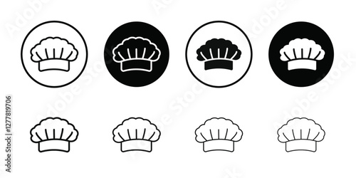 toque icon Vector flat thin line illustration