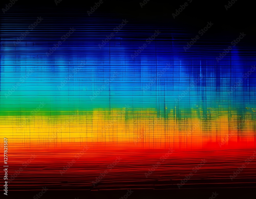 Obraz premium Rainbow Glitch Effect