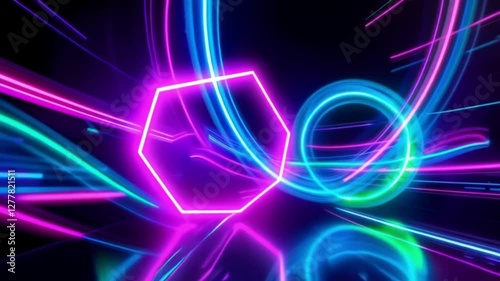 abstract background with glowing lines