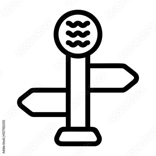 Navigation Marks Line Icon