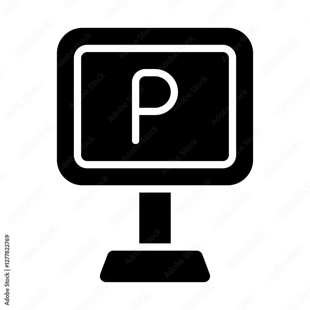 Parking Area Solid Icon Parking Area Solid Icon