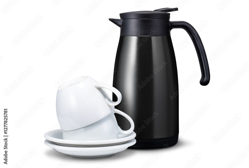 custom made wallpaper toronto digitalコーヒーポットと、カップアンドソーサー