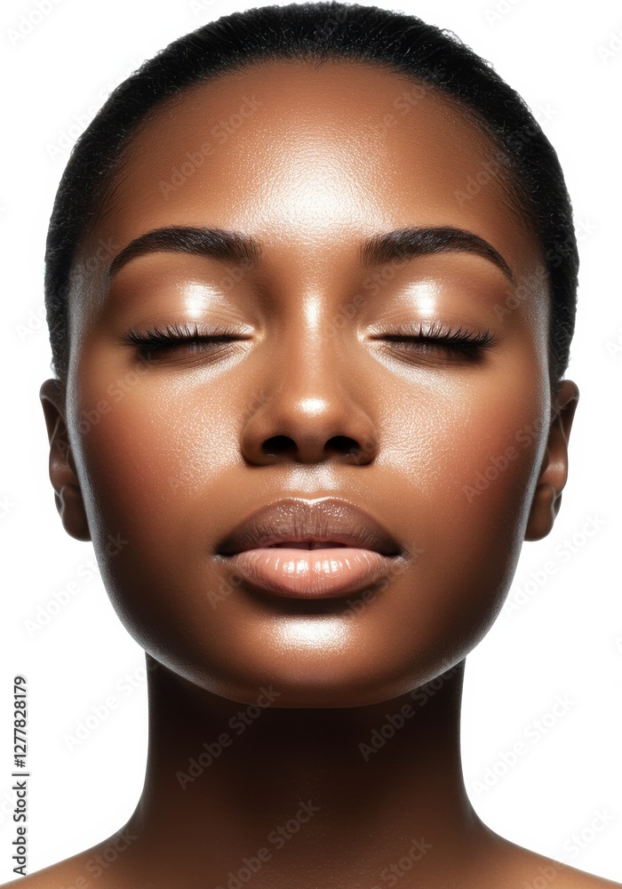 Radiant Beauty: Close-Up of a Woman with Glowing Skin Radiant Beauty: Close-Up of a Woman with Glowing Skin