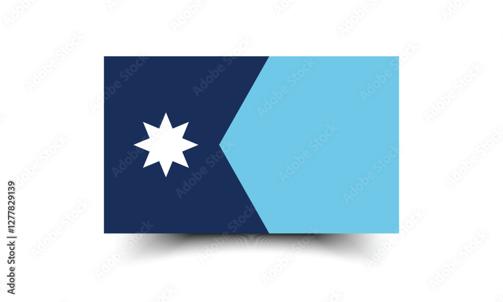 Flag of the state of Minnesota. Minnesota flag.State flag icon. Standard color. Standard size. A rectangular flag. Computer illustration. Digital illustration. Vector illustration. Flag of the state of Minnesota. Minnesota flag.State flag icon. Standard color. Standard size. A rectangular flag. Computer illustration. Digital illustration. Vector illustration.