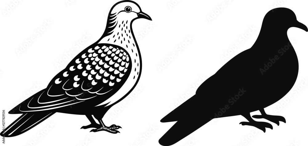 custom made wallpaper toronto digitalSpotted Dove silhouette