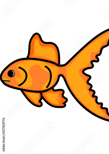 Ilustración de un pez naranja