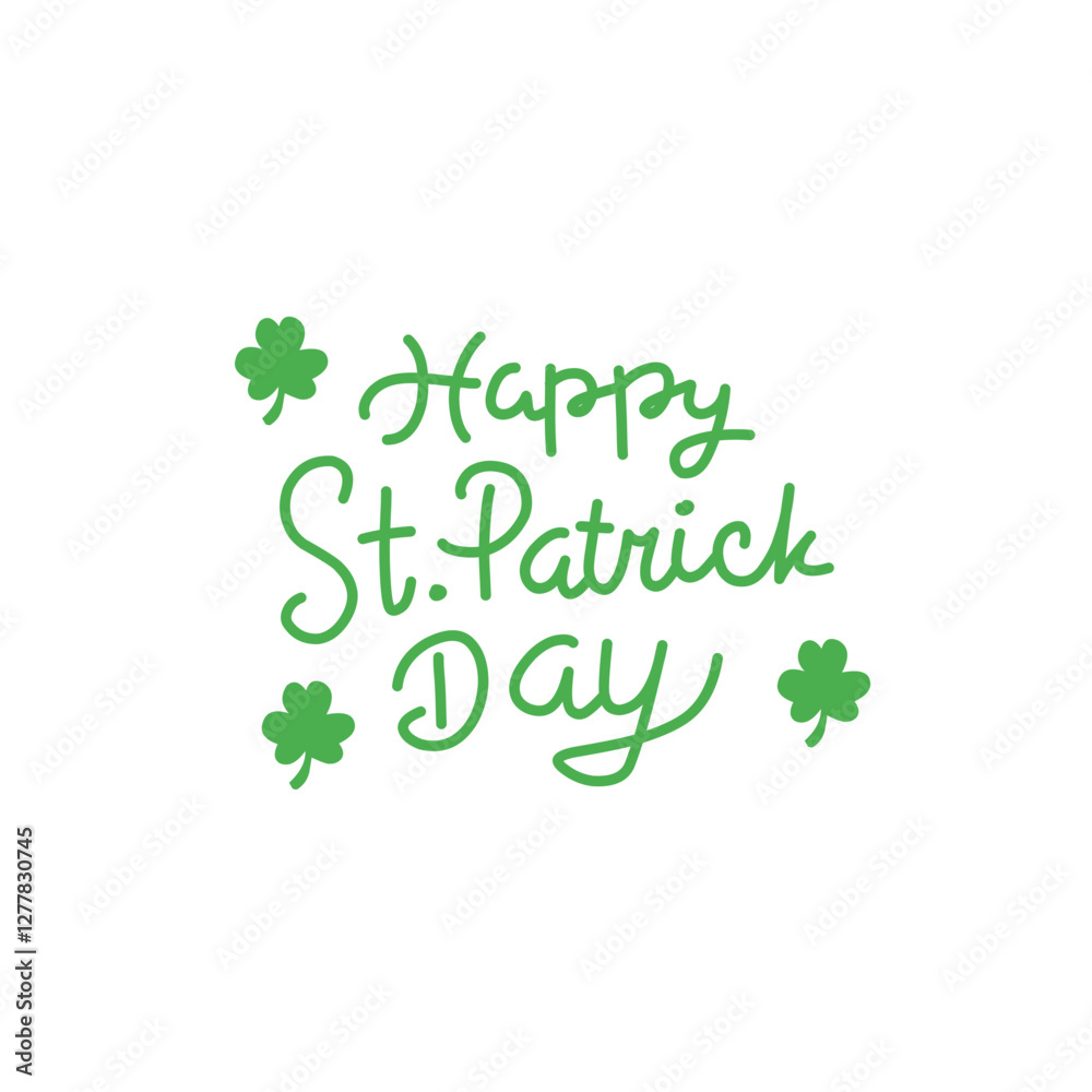 Fototapeta premium st. patrick's day lettering design vector