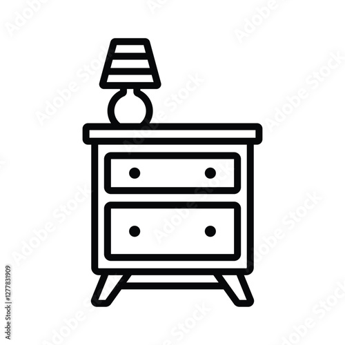nightstand icon vector design template simple and clean
