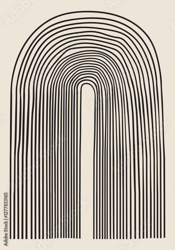 Abstract creative minimalist artistic hand painted composition ideal for wall decoration