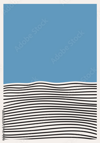 Abstract creative minimal artistic hand sketched compositions ideal for wall decoration, as postcard or brochure design