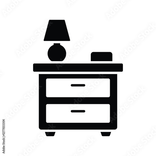 nightstand icon vector design template simple and clean