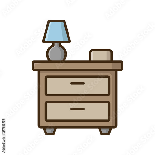 nightstand icon vector design template simple and clean