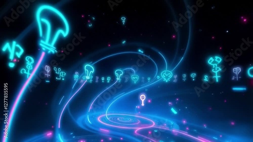 abstract background with glowing lights