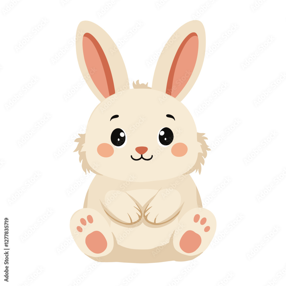 Adorable bunny illustration A cute and cuddly companion perfect for children's stories bringing joy and warmth with its endearing design Adorable bunny illustration A cute and cuddly companion perfect for children's stories bringing joy and warmth with its endearing design