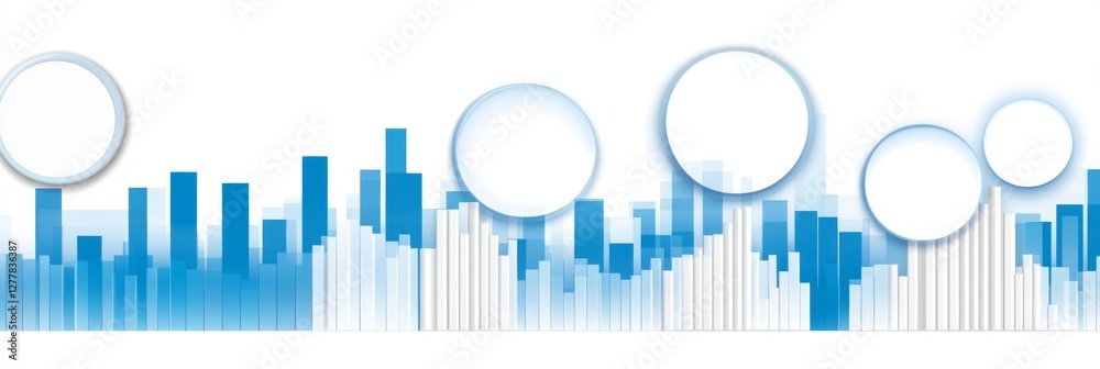 Fototapeta premium Background with Graphs, Charts, and Blue Numbers Representing Financial Data and Market Trends