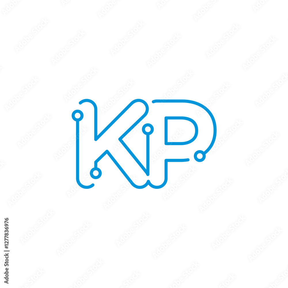 Abstract Letters KP Logo Design Template 001 Abstract Letters KP Logo Design Template 001