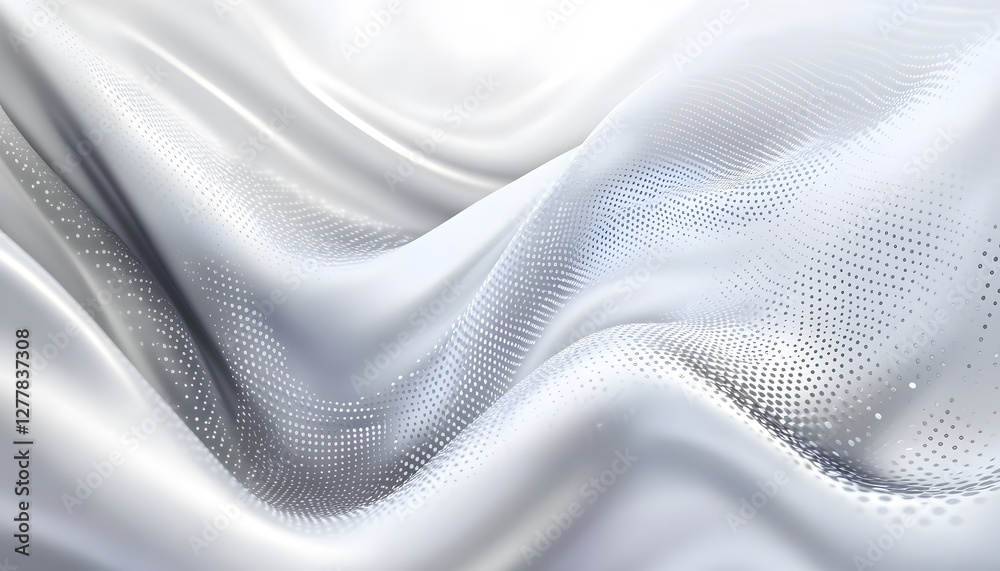 Naklejka premium Elegant fabric with shimmering dots softly drapes across surface